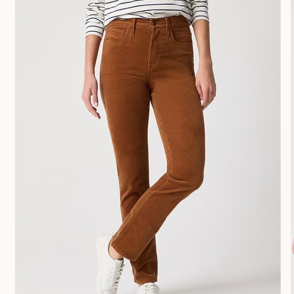 J crew vintage brandy Corduroy full-length essential straight pant